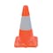 Tatco Traffic Cone, PVC, 18" Height, 2.4 lbs, Orange/Silver 25500 - alternate 3